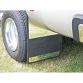 7387 GM C/K DUALLY 19IN X 24IN RUBBER MUDFLAPS W/DIAMOND TREAD INSERT