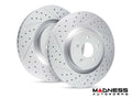 R1 14-21 Jaguar Xj Rear Left Drilled & Slotted Geoperformance Rotor