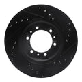 R1 92-02 Acura SLX Front Left Drilled & Slotted Black Brake Rotor