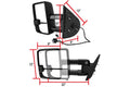 CHROME COVER TOWING MIRRORS - POWER