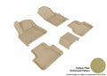3D MAXpider 2017-2020 Audi Q7/Q8 Kagu 1st & 2nd Row Floormats - Tan