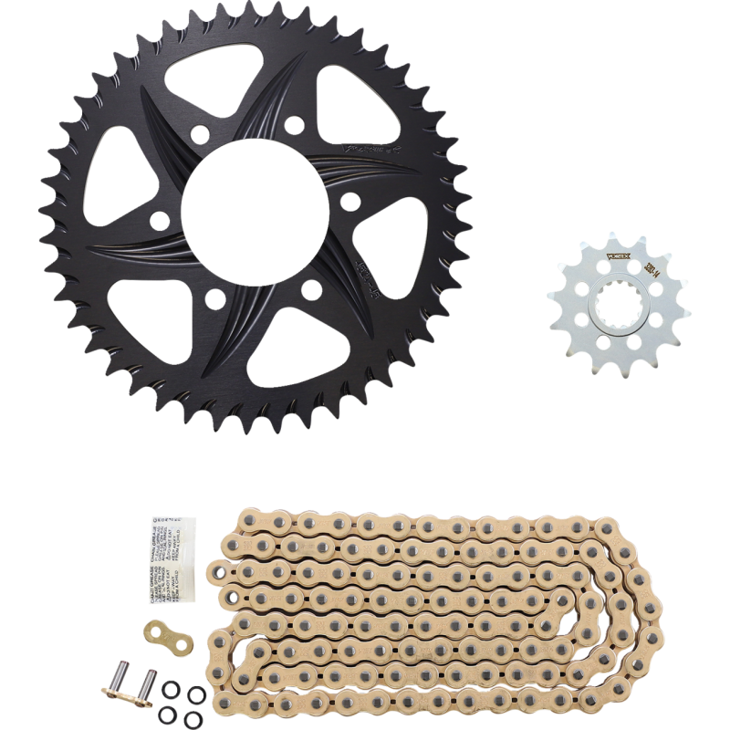 Vortex Racing V3 2.0 Chain and Sprocket Kit 3283-14,452AK-45,G520SX3-112- Gold