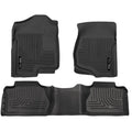 Husky Liners 07-12 Chevy Silverado/GMC Sierra Extended Cab WeatherBeater Combo Black Floor Liners