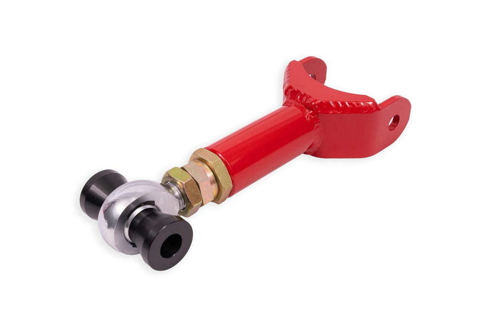 BMR 11-14 Ford Mustang S197 Upper Control Arm DOM On-Car Adj. Rod End - Red