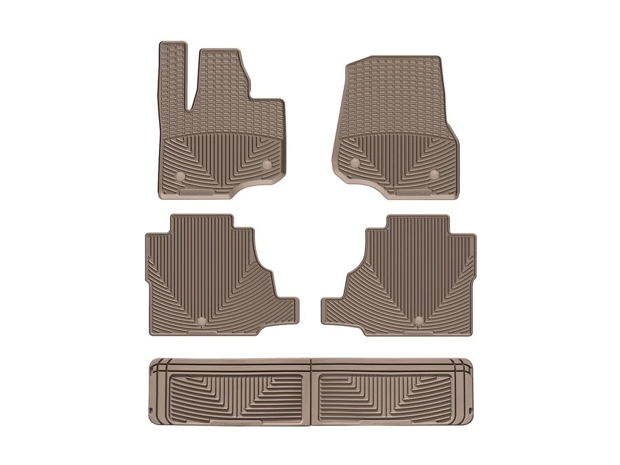 WeatherTech Tan Front Rear and Rear All-Weather Floor Mats Fits -20-24 Lincoln W477TN-W500TN-W60TN