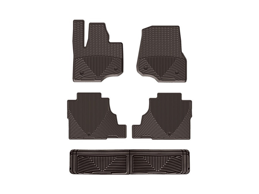 WeatherTech Cocoa Front Rear and Rear All-Weather Floor Mats Fits -20-24 Ford Lincoln W477CO-W478CO-W60CO
