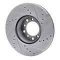 DFC 79-85 Mercedes-Benz 380SE Front Left Drilled & Slotted Silver Brake Rotor