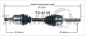 NEW CV AXLE