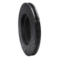 R1 94-02 Mercedes-Benz SL600 Left Front Drilled & Slotted Black Brake Rotor