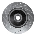 DFC 78-90 Buick Electra Front Right Drilled & Slotted Silver Brake Rotor