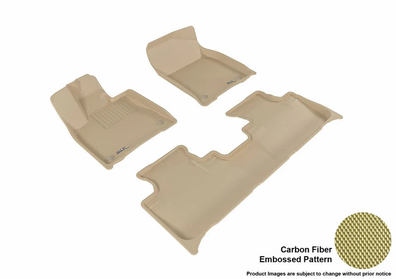 3D MAXpider 2016-2020 Lexus RX/RX Hybrid Kagu 1st & 2nd Row Floormats - Tan