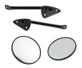 6066 CHEVY/GMC BROTHERS TRUCKS COMPLETE MIRROR SET ROUND BLACK PAINTED