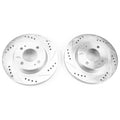 Power Stop 17-18 Mitsubishi Mirage Front Evolution Drilled & Slotted Rotors - Pair