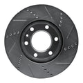R1 06-25 American Coach Patriot Front Left Drilled & Slotted Silver Brake Rotor