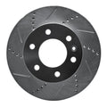R1 06-25 American Coach Patriot Front Left Drilled & Slotted Silver Brake Rotor