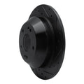 R1 10-21 Hyundai Santa Fe XL Rear Right Drilled & Slotted Black Brake Rotor