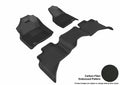 3D MAXpider 2009-2012 Dodge Ram 1500 Quad Cab Kagu 1st & 2nd Row Floormats - Black