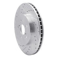 R1 04-09 Lexus RX350 Front Left Drilled & Slotted Silver Brake Rotor