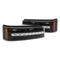 ANZO 2003-2006 Chevrolet Silverado 1500 LED Parking Lights Black w/ Amber Reflector