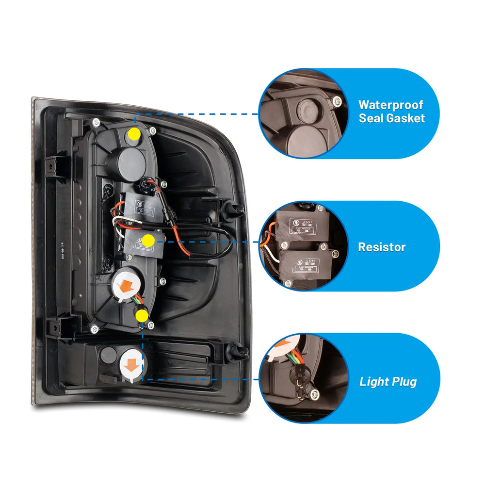 Winjet black tail light