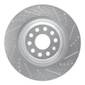 R1 12-21 Tesla Model S Rear Right Drilled & Slotted Silver Brake Rotor