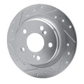 R1 90-95 Mercedes-Benz 300SL Rear Left Drilled & Slotted Silver Brake Rotor