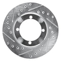 DFC 91-92 Dodge Colt Front Left Drilled & Slotted Silver Brake Rotor