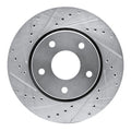 DFC 08-16 Chrysler Town & Country Front Left Drilled & Slotted Silver Brake Rotor