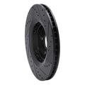 R1 08-21 Lexus NX200T Front Left Drilled & Slotted Black Brake Rotor