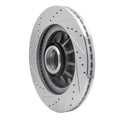DFC 00-04 Ford F-150 RWD Front Right Drilled & Slotted Silver Brake Rotor