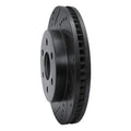 R1 98-99 Cadillac DEVILLE Front Left Drilled & Slotted Black Brake Rotor