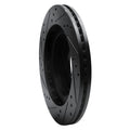 R1 98-04 Chrysler CONCORDE Front Right Drilled & Slotted Black Brake Rotor