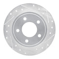 R1 93-04 Chrysler Concorde Rear Right Drilled & Slotted Silver Brake Rotor