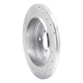 R1 93-04 Chrysler Concorde Rear Right Drilled & Slotted Silver Brake Rotor