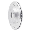 R1 Concepts Brake Rotor Drilled and Slotted Silver Fits Ford Escort
