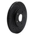 R1 86-90 Chrysler Town & Country Front Right Drilled & Slotted Black Brake Rotor