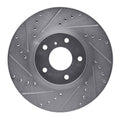 DFC 03-23 Infiniti FX45 Front Left Drilled & Slotted Silver Brake Rotor