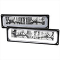 BUMPER LIGHT WITH LED BAR CHROME HOUSING AND CLEAR LENS