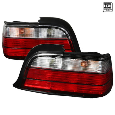 TAIL LIGHTS RED CLEAR COUPE MODEL