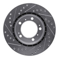 DFC 97-04 Porsche Boxster Rear Right Drilled & Slotted Silver Brake Rotor