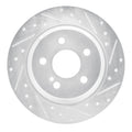 R1 Concepts Brake Rotor Drilled and Slotted Silver Fits Mercedes-Benz CL550