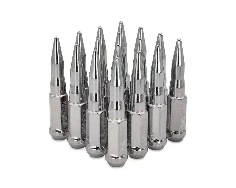 BLOX Racing Spike Forged Lug Nuts - Chrome 12 x 1.50mm - Set of 16