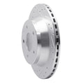 R1 84-87 Chevrolet Corvette Front Left Drilled & Slotted Silver Brake Rotor