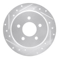 DFC 95-02 Ford Explorer Rear Left Drilled & Slotted Silver Brake Rotor
