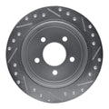 R1 Concepts Brake Rotor Drilled and Slotted Silver Fits Ford Explorer