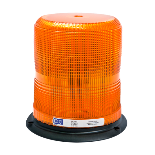 LED BEACON: LOW PROFILE 1280VDC PULSE8 FLASH MAGNET MOUNT AMBER