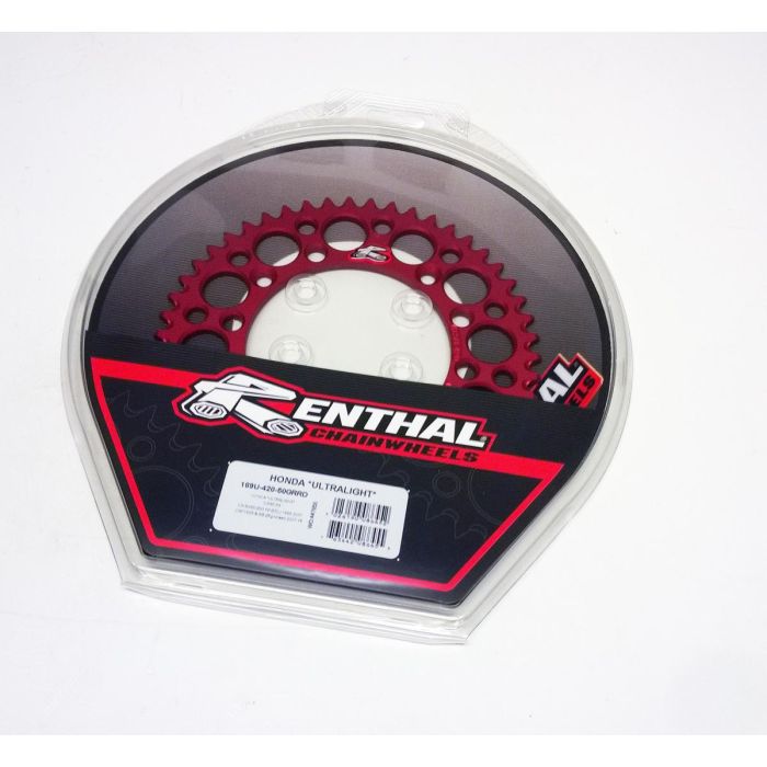 Renthal 03-07 Honda CR 85R/ 07-09/12-14 CRF 150R Rear Grooved Sprocket - Red 420-50P Teeth