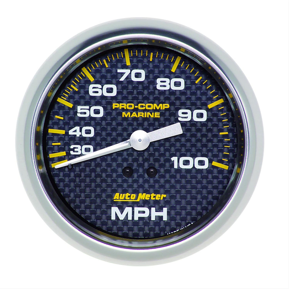 GAUGE SPEEDOMETER 3 3/8IN 100MPH MECHANICAL MARINE WHITE