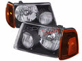 BLACK EURO HEADLIGHT WITH CORNER