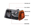 BLACK EURO HEADLIGHT WITH CORNER